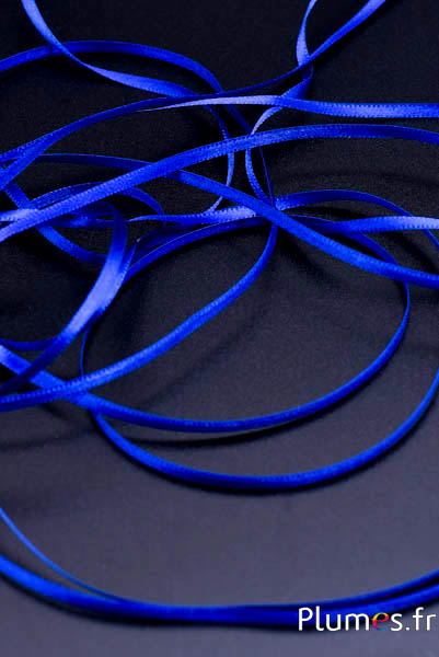 Ruban satin - largeur 3 mm - bleu